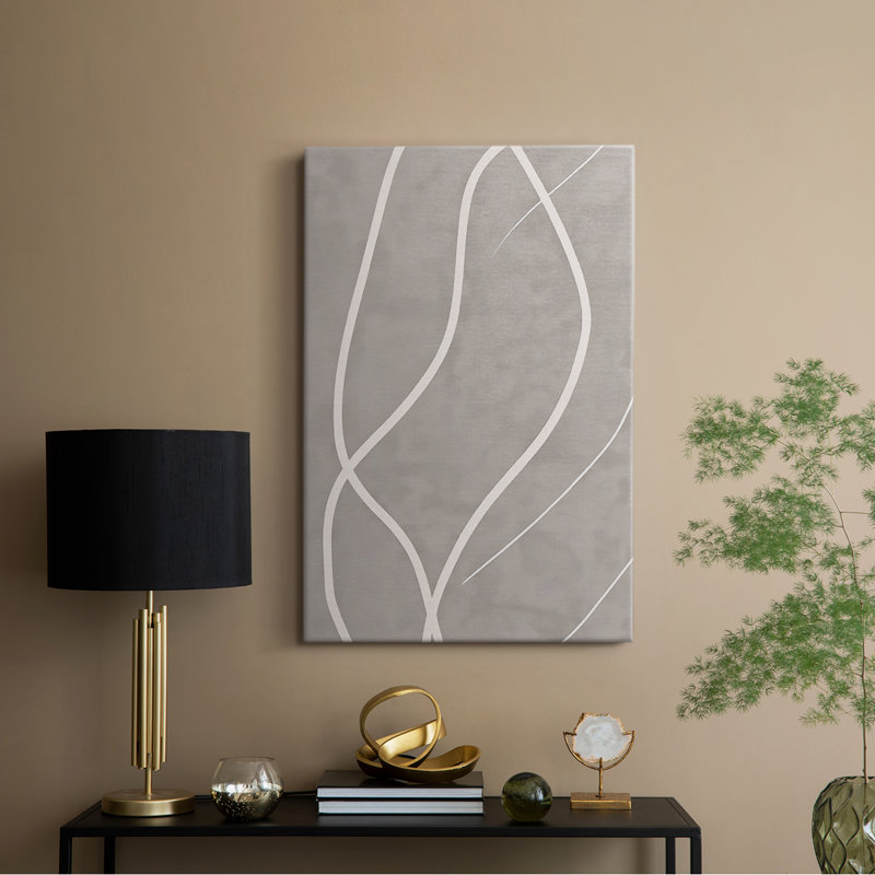 Série ABSTRACT DL XXXVI - Toile tendue avec châssis Premium - Prêt à être accroché, H 48 po x l 32 po