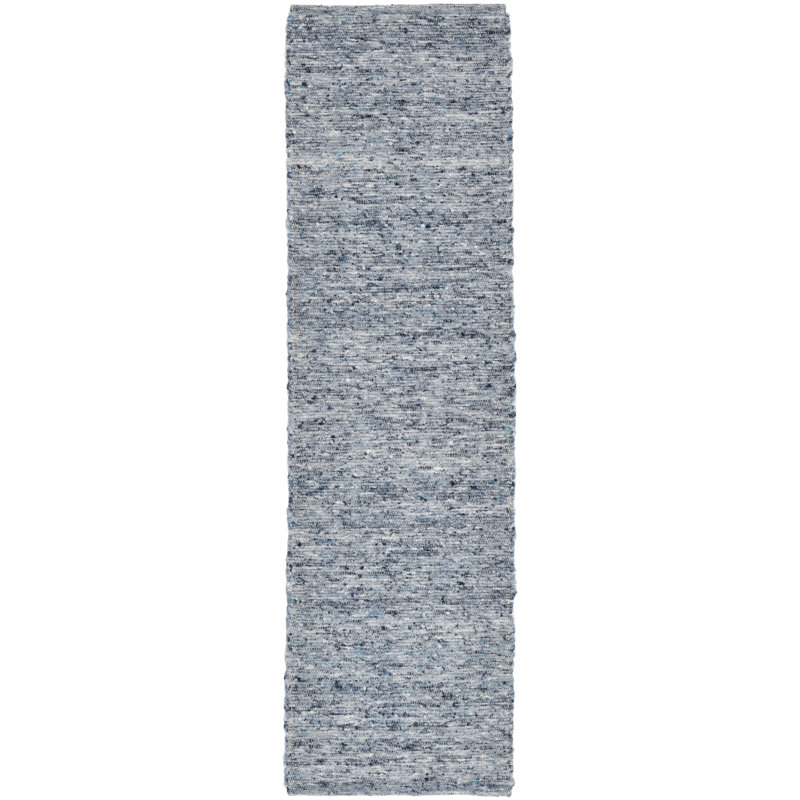 Wool Blue Area Rug, Runner 70 x 240cm