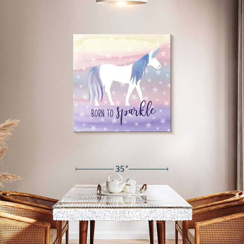 Licorne magique scintillante, H 36 po x l 36 po