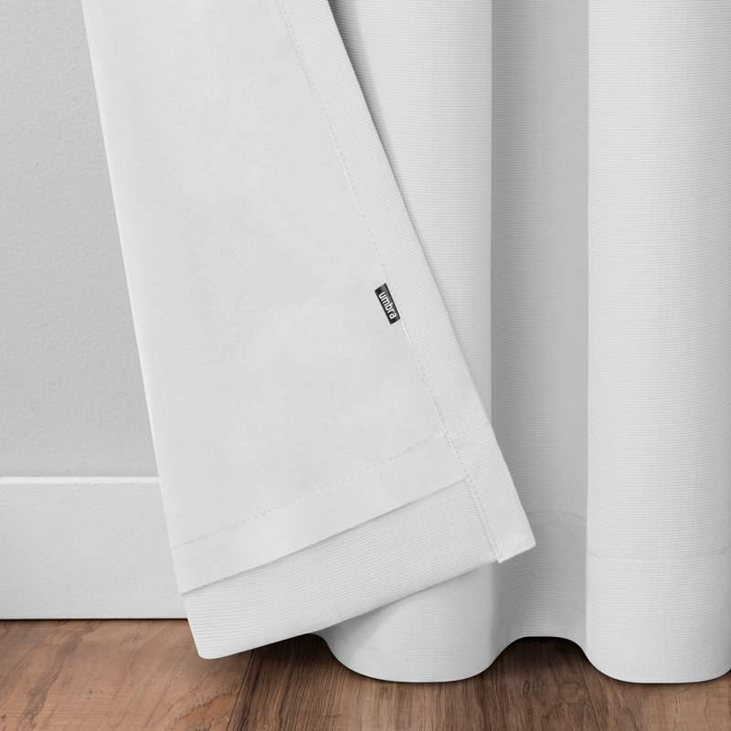 Blackout Curtain Single Panel, White, 50" W x 95" H