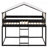 Twin Over Twin Wood Bunk Bed With Tent, Espresso