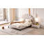 Lit plateforme tapissier double avec tête de lit en velours à motif floral-1503571265