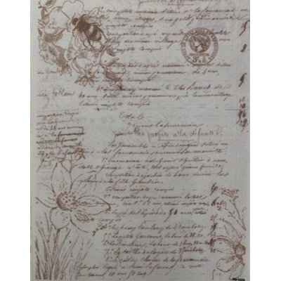 Tissu Aïda imprimé Timeless Script Designer par Alisena KF-1359A