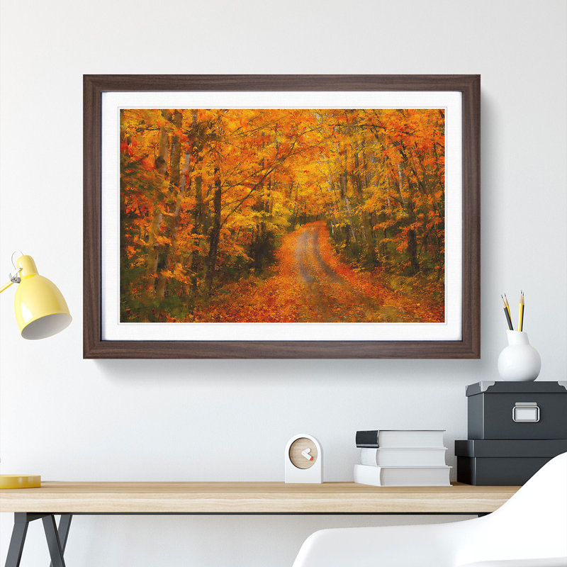 Heading into the Forest - Picture Frame Painting Print, 45cm H x 63cm W x 2cm D, Walnut Framed