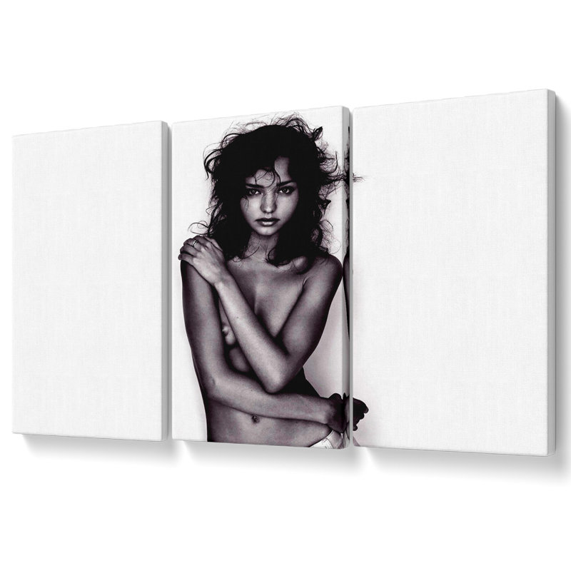 Miranda Kerr Hot Body - 3 Piece Wrapped Canvas Print, 81.3cm H x 163cm W