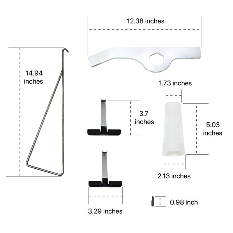 Trousse à outils pour machine à laver à chargement par le haut - Pièce n ° 725-3 - Remplacement et compatible avec certaines laveuses Crosley et Speed