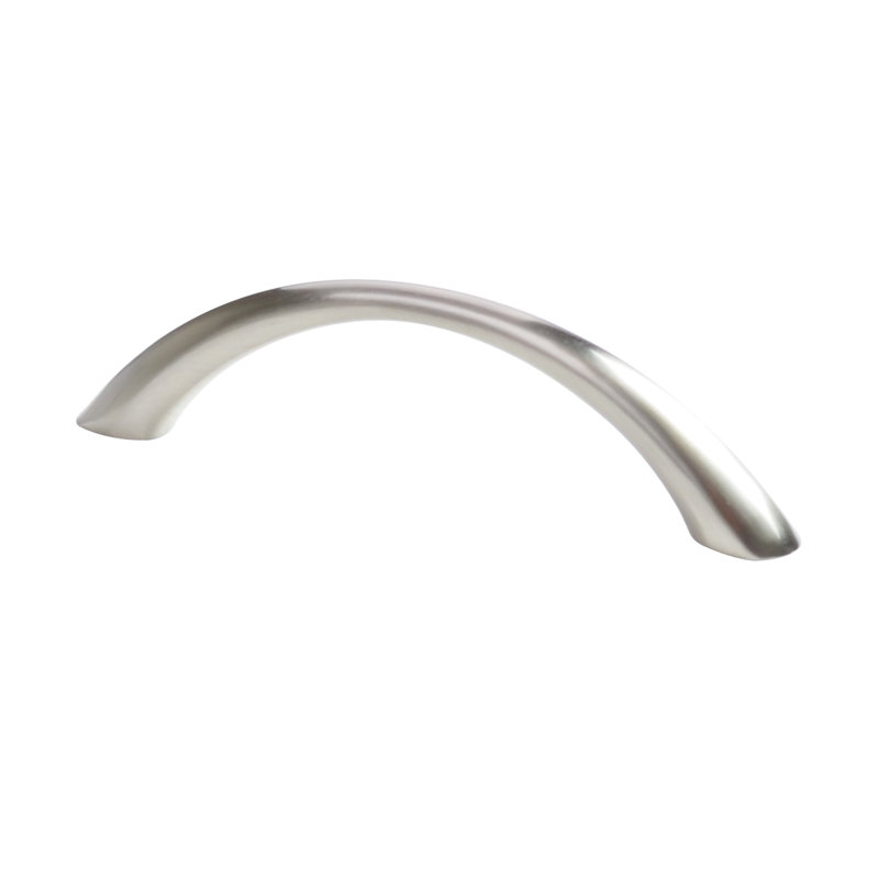 Satin Nickel Modern Full-Curve Bow Cabinet Handle 10-Pack