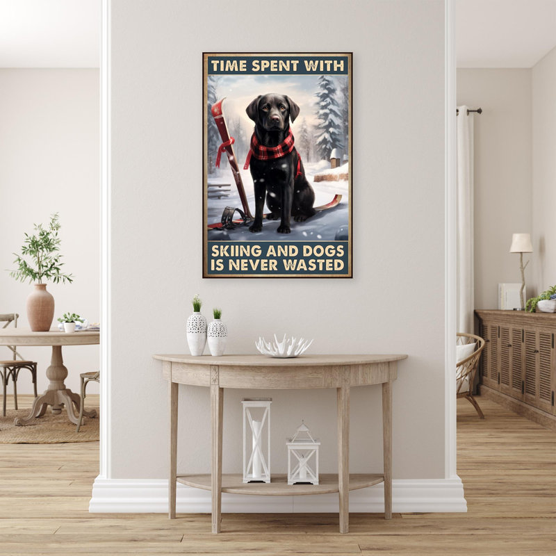 «Time Spent With Skiing and Dogs On», impression, H 36 po x l 24 po x P 1,25 po