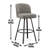 Ieremia Swivel Upholstered Counter Stool with Metal Frame-706688613