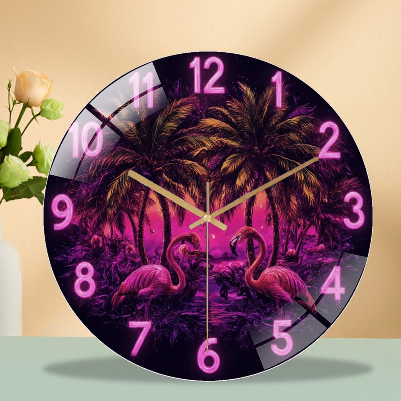 Horloge murale en verre Neon