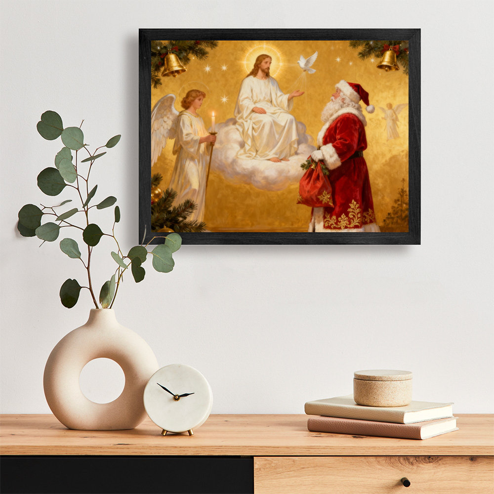 Photo inspiration: Cat Gift Giving Behavior Dead Animals Reference: Charlton Home Black Framed Vintage Santa Claus S Gift Giving