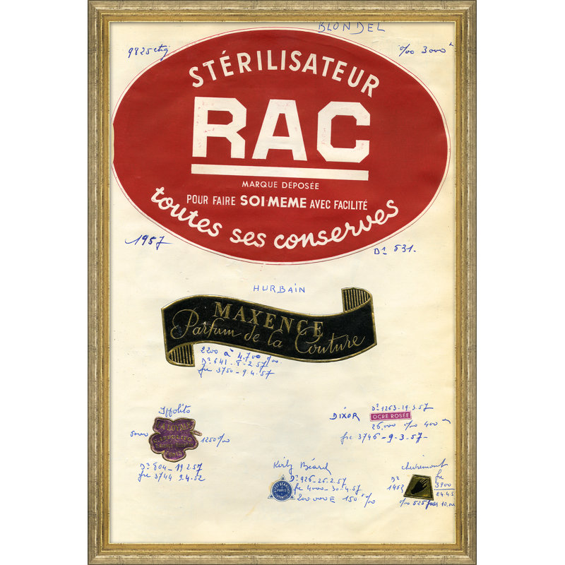 «Apothecary Labels», reproduction d'impression encadrée