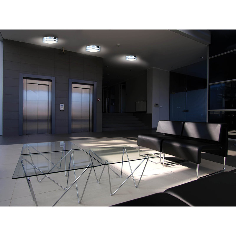 Penning Acrylic Flush Mount, 4" H x 14" W x 14" D