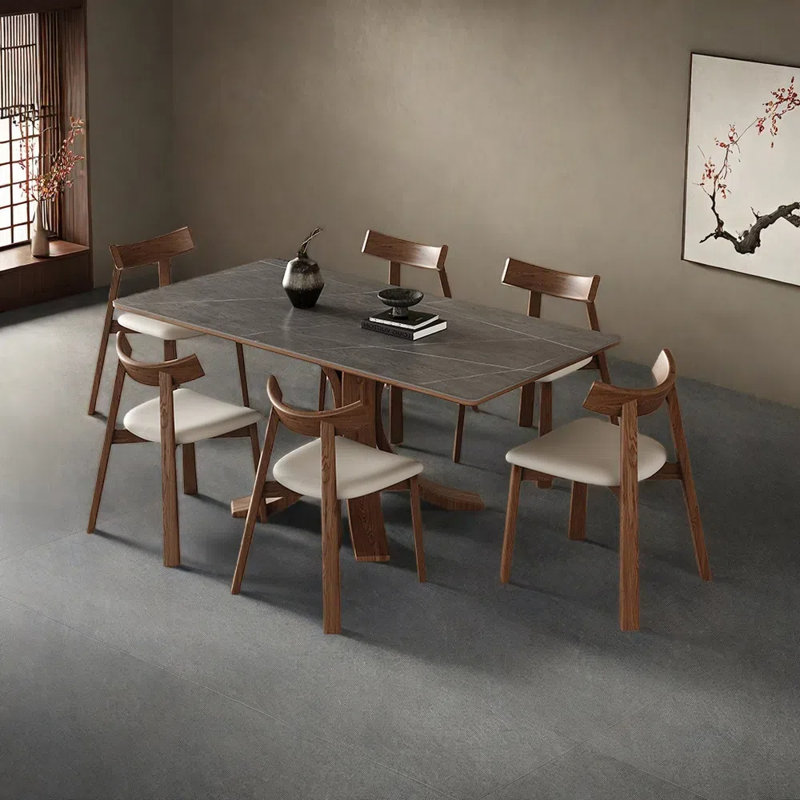 Ensemble de table et chaises Natural Rock, H 29,52 po x L 62,99 po x l 31,49 po