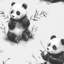 Décoration murale amovible Panda-1249986671