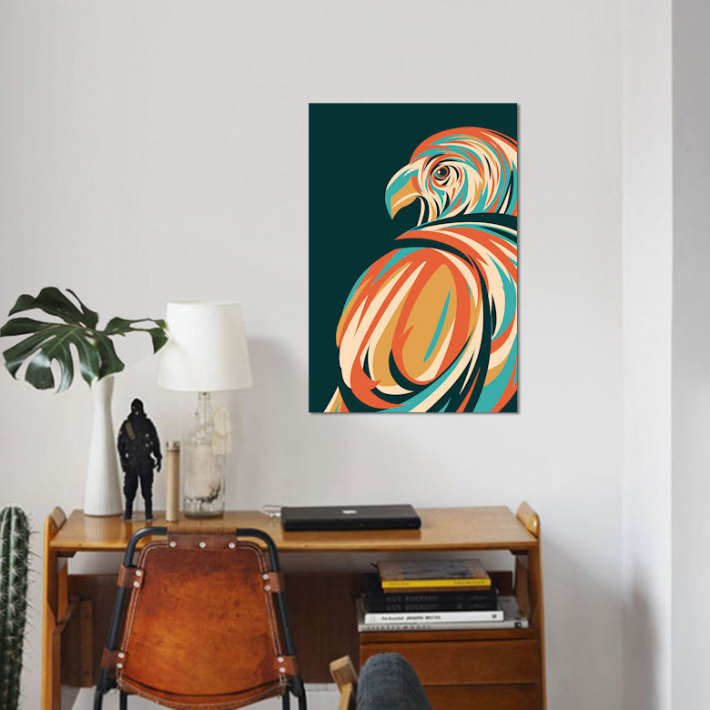 «Hawk», reproduction d'impression sur toile, H 18 po x l 12 po x P 1,5 po, Pas de tapis, Toile tendue
