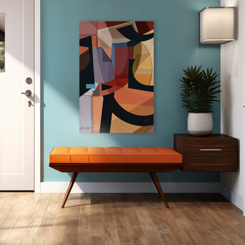 Série 1 - Abstracts Contemporary Autumn Ensembles Art, H 48 po x l 32 po