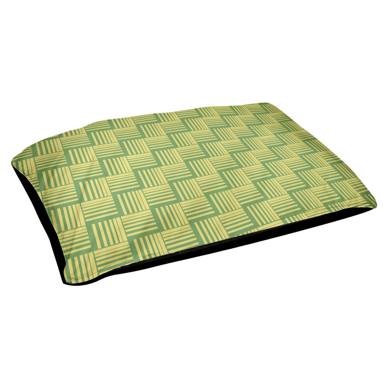Coussin Cheng, Grand (l 50 po x P 7 po x H 40 po), Vert/jaune
