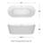Carissa 71'' x 32'' Soaking Acrylic Bathtub-23113233