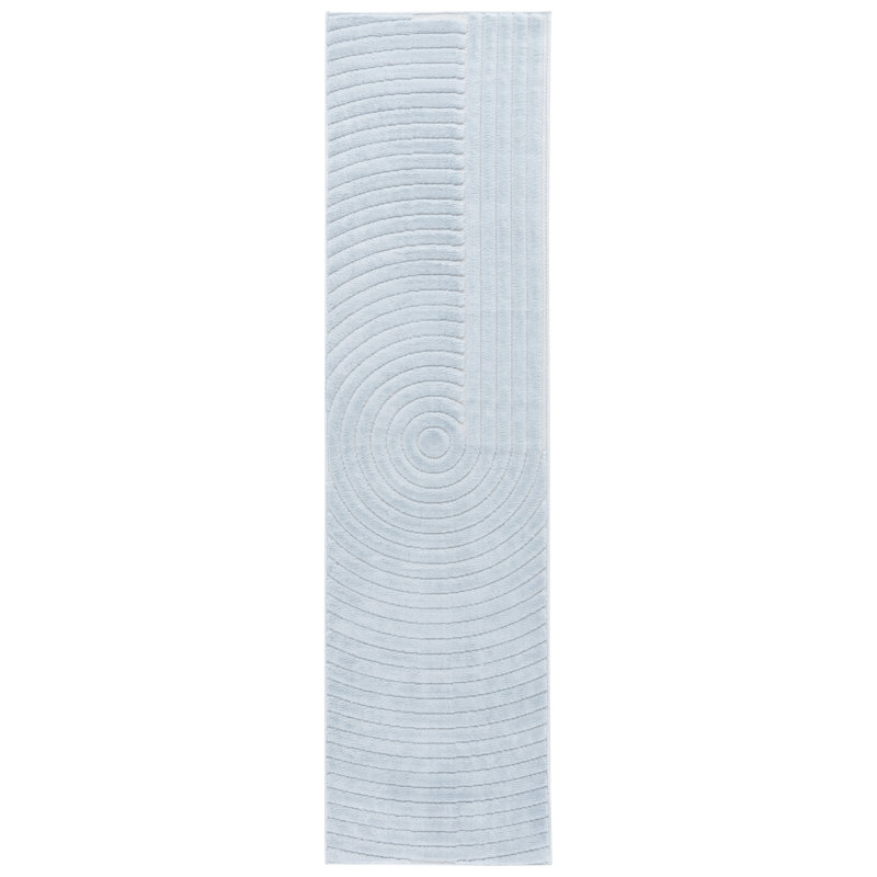 Tapis bleu Selena 674, Tapis de couloir 2 pi 2 po x 8 pi