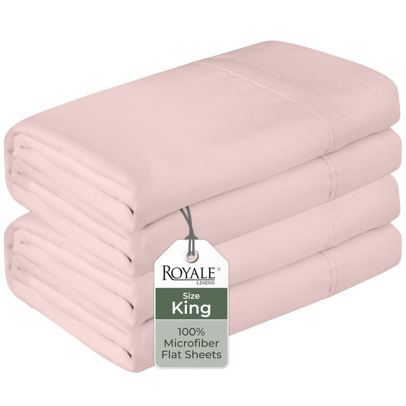 Royale Linens 2 Pack Bulk Set | Top Sheets | Soft Microfiber | Wrinkle & Stain Resistant | for Hotel Massage Table Hospital Dorm | Sold Separately