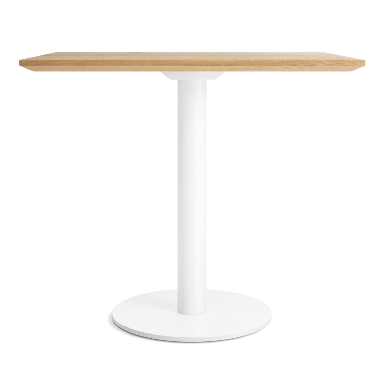 Easy Walnut Wood Dining Table, White Oak, Matte White