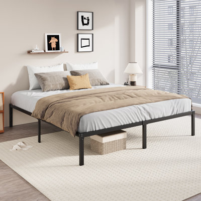 Modern Metal Bed Frame, No Box Spring Needed