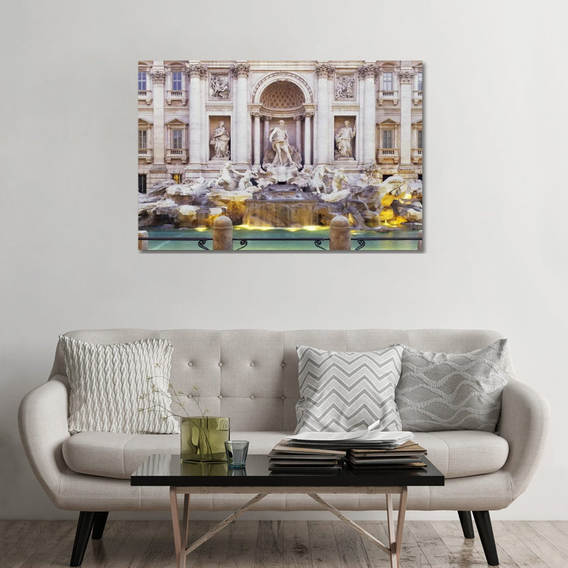 Fontaine de Trevi, Rome, Italie, giclée sur toile tendue avec châssis, H 32 po x l 48 po