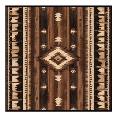 Washable Western Ranch Southwestern Area Rug