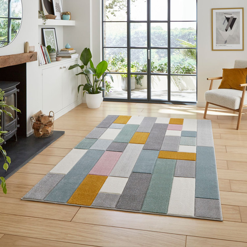 Bairdstown area rug Machine Woven Rectangle Multi coloured, Rectangle 120cm x 170cm