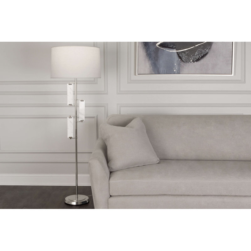 Alston Floor Lamp, Polished Nickel