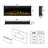Recessed & Wall Mounted Smart Electric Fireplace With 13 Color 3D Flame, Touch Screen & Remote Control & APP Control & Voice Control, Adjustable Brightness & Temperature, Timer, 750W/1500W-1463440961