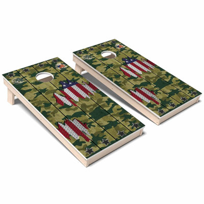 American Flag Camo All-Weather Composite Cornhole Set