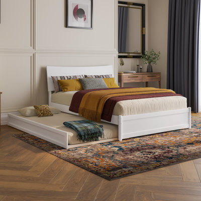 Harlowe Wood Platform Bed with Trundle