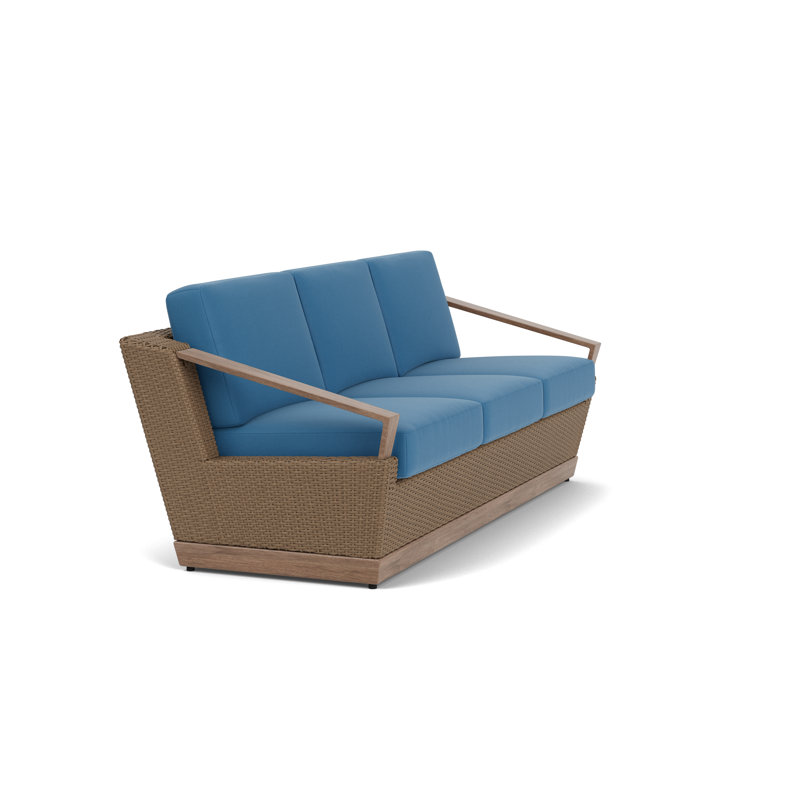 Charisma Outdoor 3 - Seat Patio Sofa, Bamboo Bay Sky