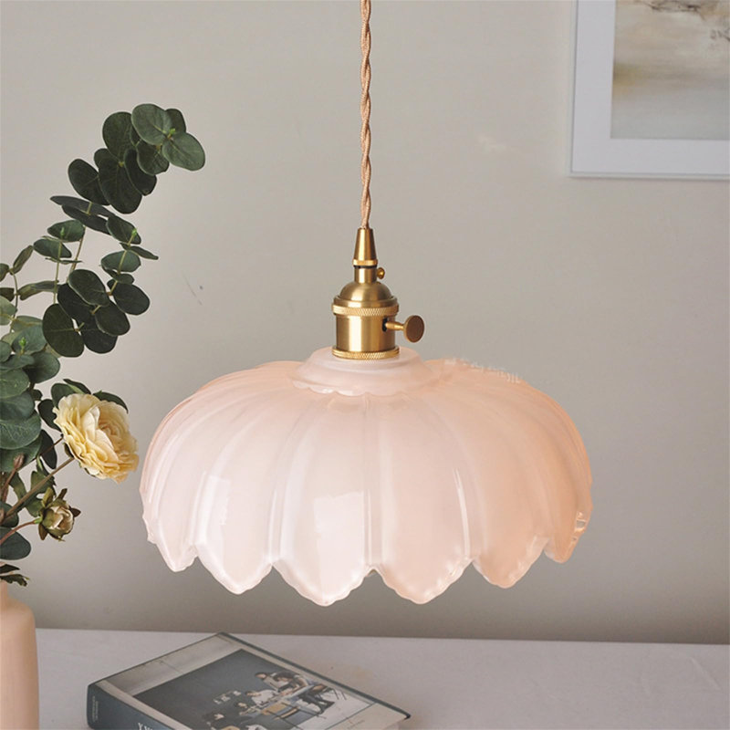 1 - Light Chandelier, White, Beige