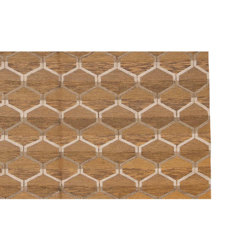 Geometric Area Rug in Brown