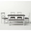 Ensemble de table de salle à manger 6 pièces en bois avec banc rembourré et 4 chaises-130603503-130603505