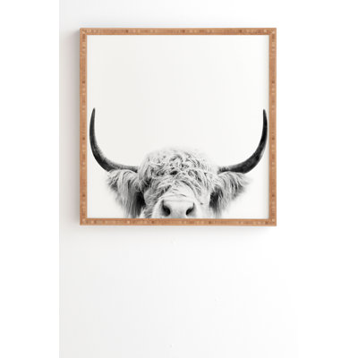 Peeking Highland Cow by Sisi And Seb - Print