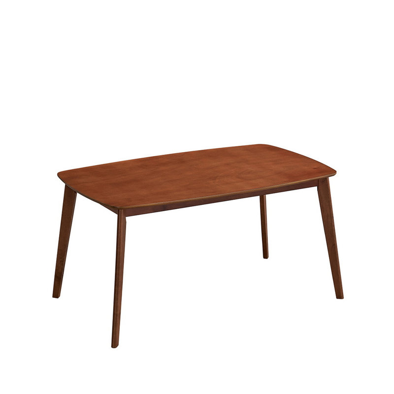 ACTU Wood Rectangular Modern Dining Table, Cherry Color, 29.5" H x 57.9" W x 32.5" D