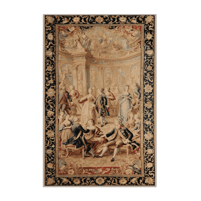 Tapis brun français lavable à la machine, Rectangulaire 3 pi x 5 pi