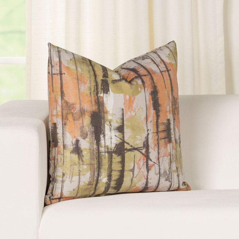  Housse et insert de coussin carré en mélange de coton, 16 po x 16 po