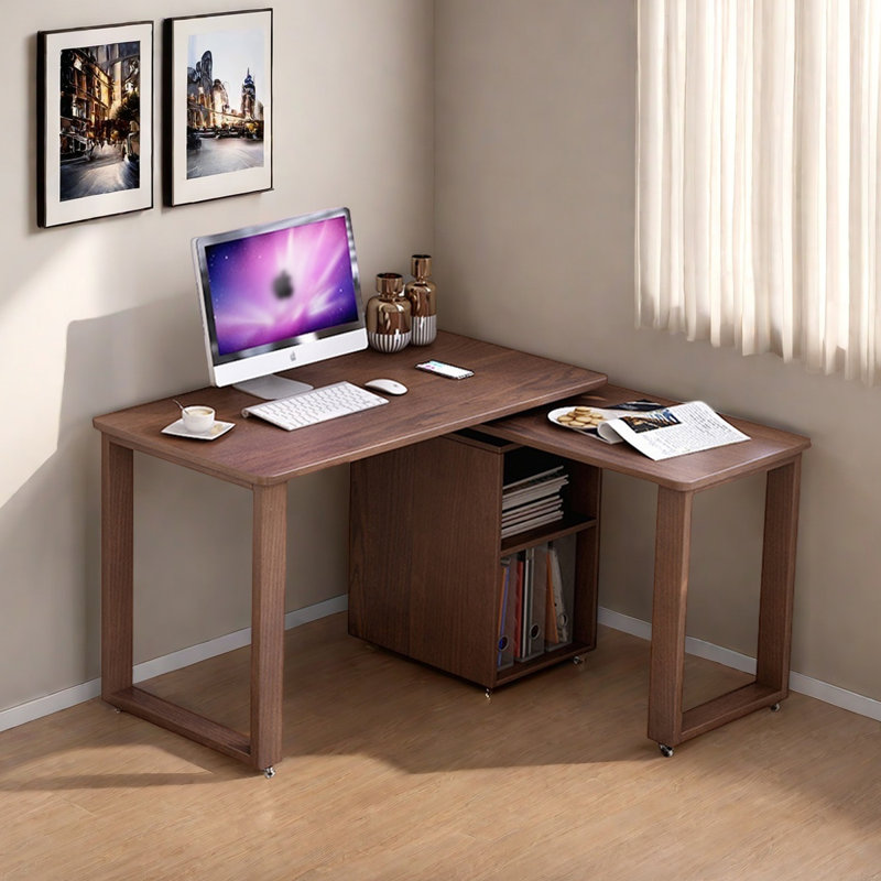 Nordic Style Solid Wood L-shaped Study & Computer Desk