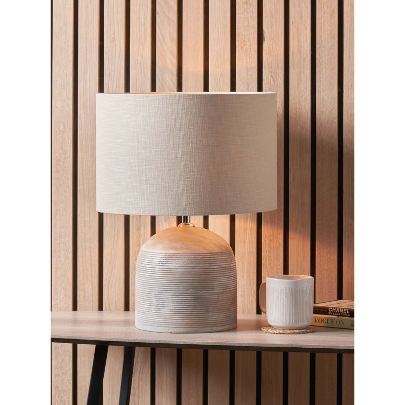 Table Lamp, 19.29" H x 13.78" W x 13.78" D, Grey, Grey