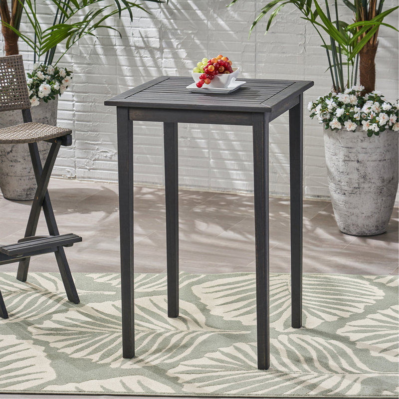 Table de bar Exquise en bois d'acacia pour espaces élégants