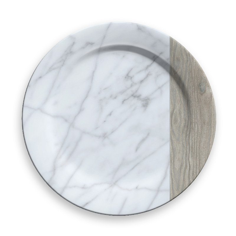 Breaux Melamine Abstract Charger