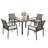 5-Piece All-Weather Dining Table Sets with Umbrella Hole-168867335