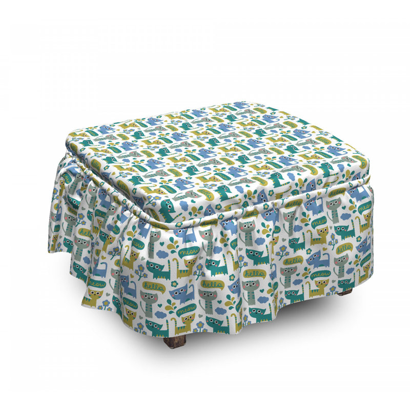 Housse pour repose-pieds hello et cats meow chatons