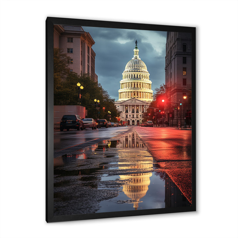 Shearman District Of Columbia Landscape II, reproduction d'art sur toile, Noir, H 32 po x l 16 po x P 1 po
