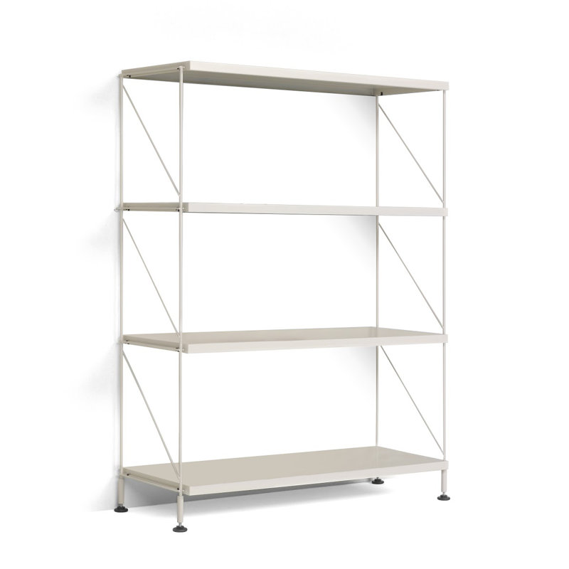 Tria 125 cm H x 96 cm W Etagere Bookcase, White